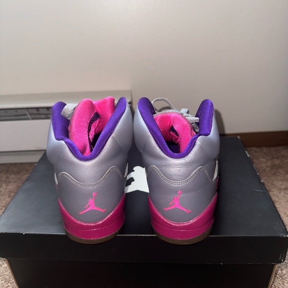 Gray and Pink Jordans